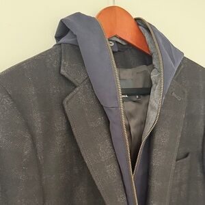 Unworn - Vince Dark Patterned Blazer with Navy Hoodie Like New.